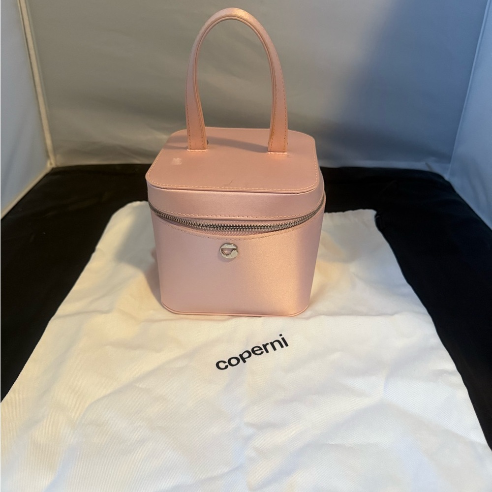 Coperni Box Zip Satin Top-Handle Bag